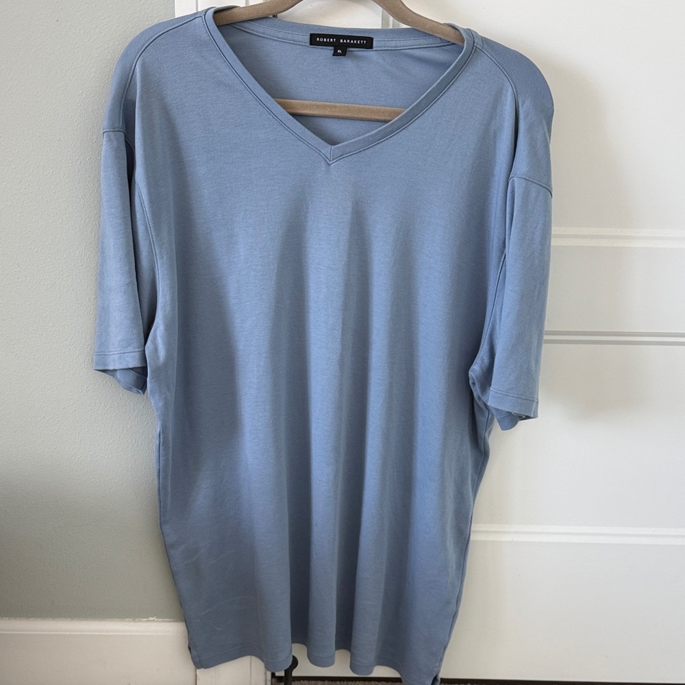 Robert Barakett Light Blue V-Neck Tee